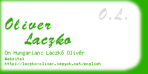oliver laczko business card